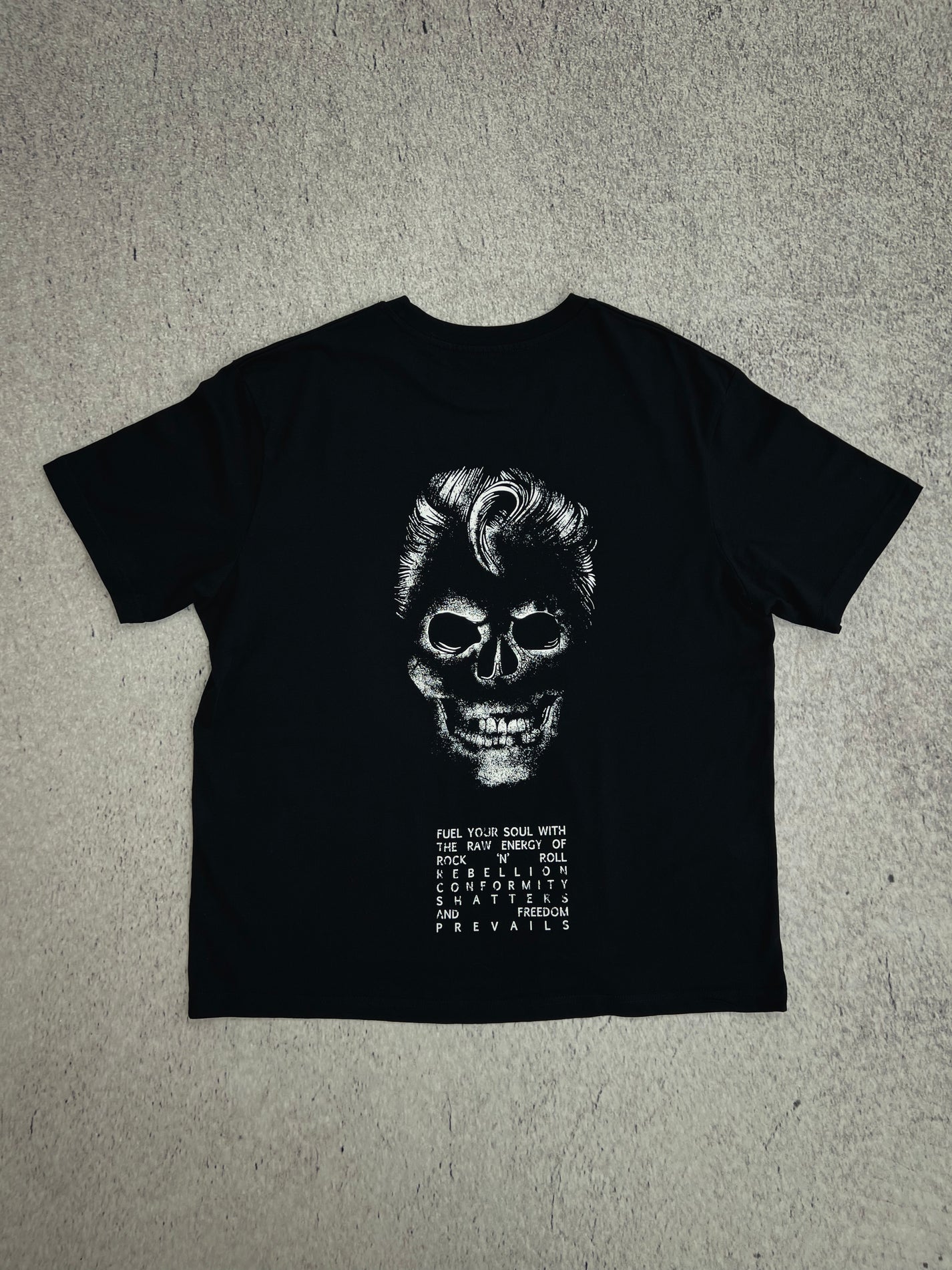 Faded Rebel Skull T-Shirt In Black | Chimes of Freedom