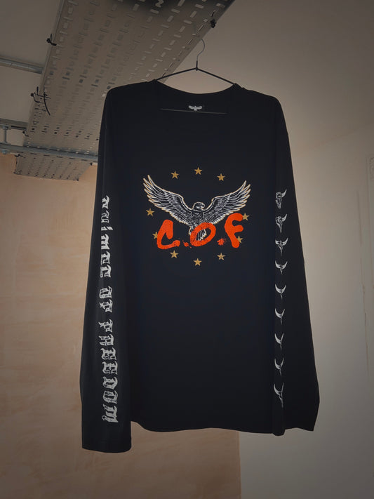 C.O.F Ramskull Long Sleeve T-Shirt In Black