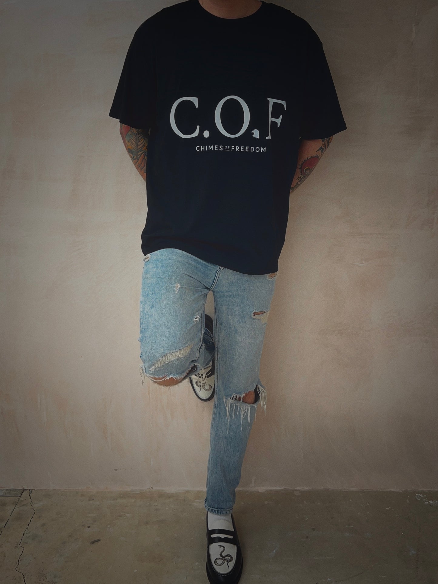 C.O.F Logo T-Shirt In Black