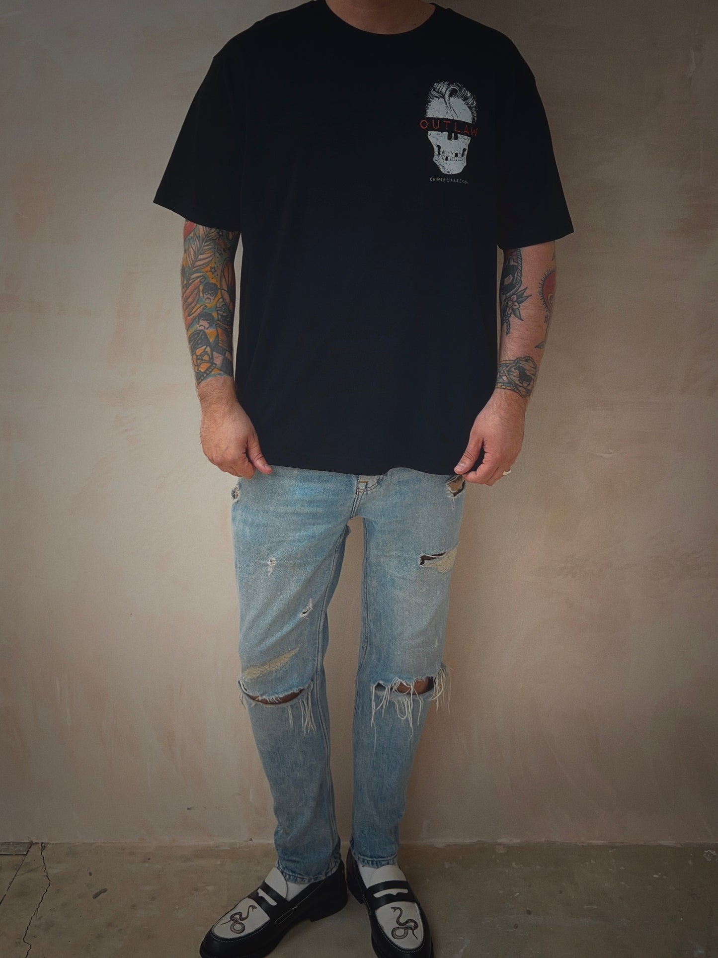 'Outlaw' T-Shirt In Black