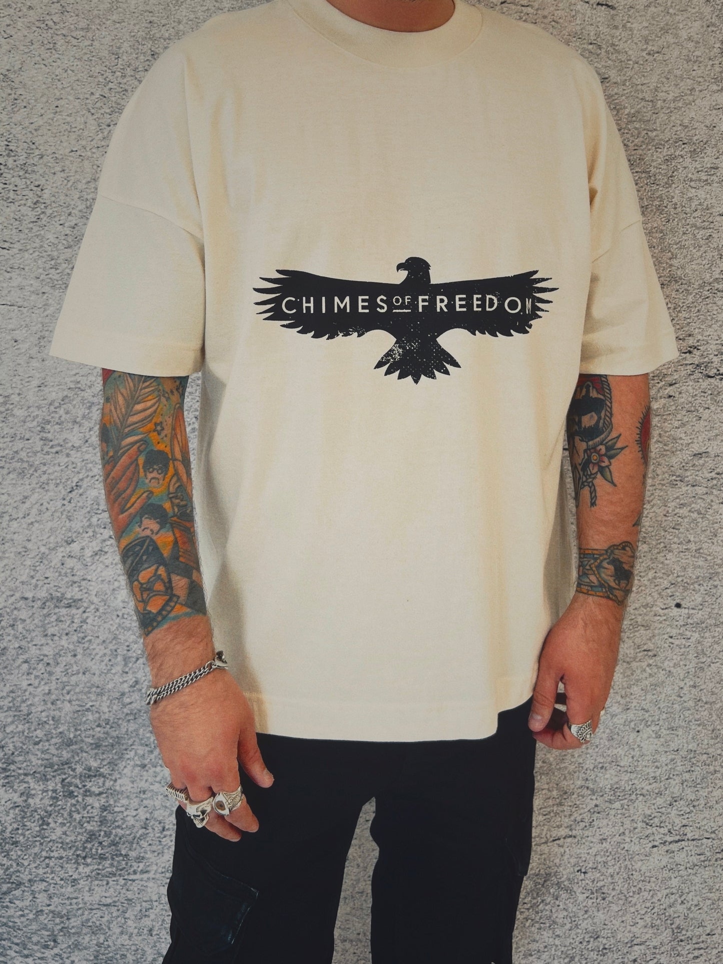 Chimes Of Freedom Logo T-Shirt In Raw Cotton